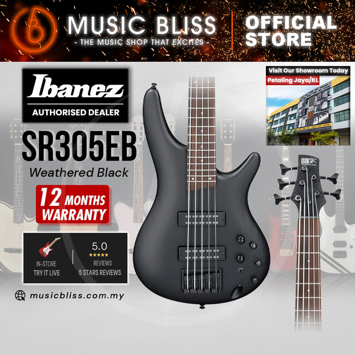 Ibanez Standard SR305EB Electric Bass Guitar - Weathered Black