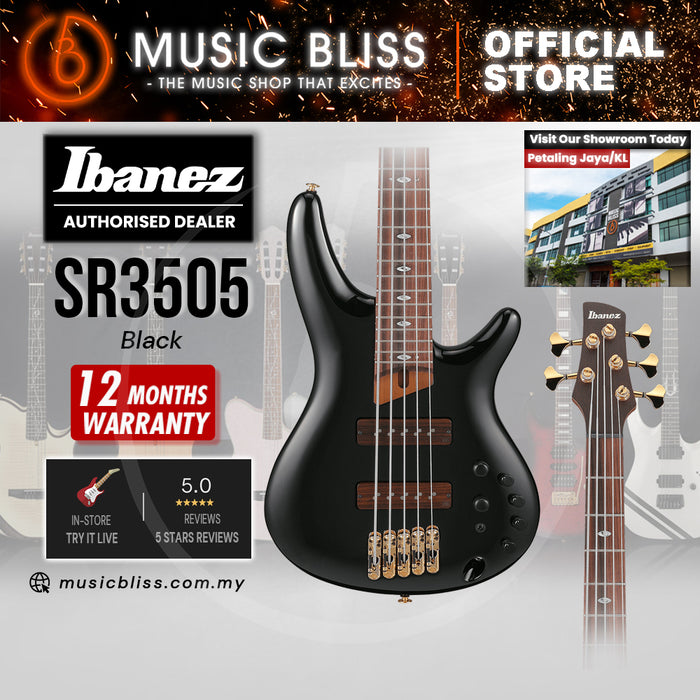 Ibanez Prestige SR3505 5-string Bass Guitar - Black