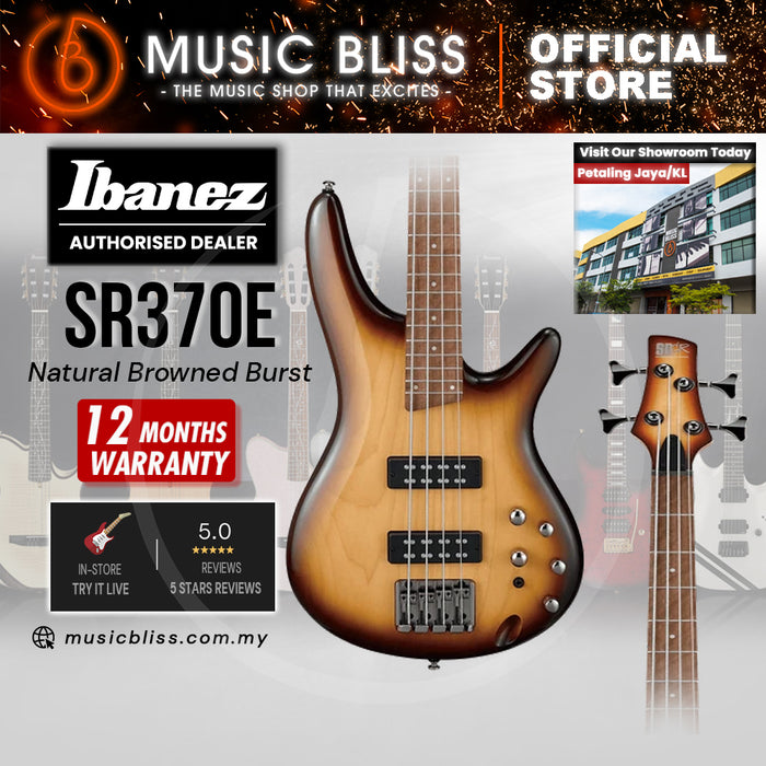 Ibanez Standard SR370E Electric Bass Guitar - Natural Browned Burst