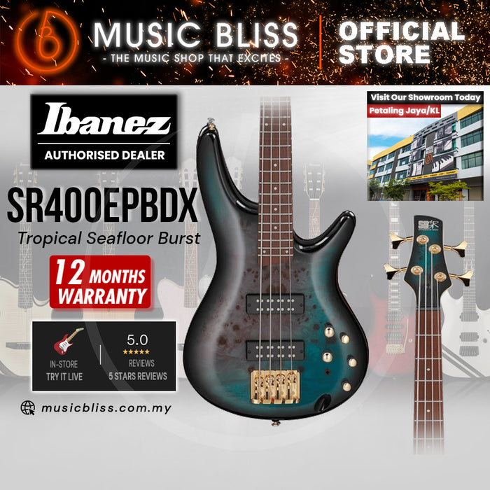 Ibanez SR400EPBDX 4-string Electric Bass Guitar - Tropical Seafloor Burst