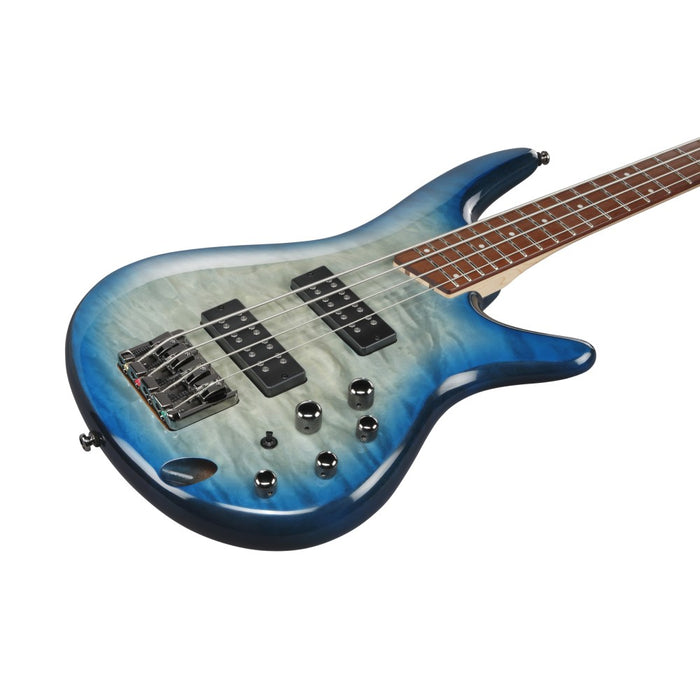 Ibanez SR Standard SR400EQM Electric Bass Guitar - Stained Cosmic Blue Starburst