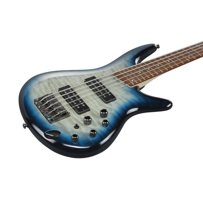 Ibanez SR Standard SR405EQM Electric Bass Guitar - Stained Cosmic Blue Starburst