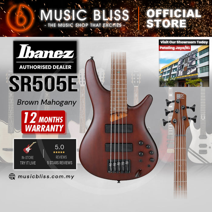 Ibanez SR505E Electric Bass Guitar - Brown Mahogany