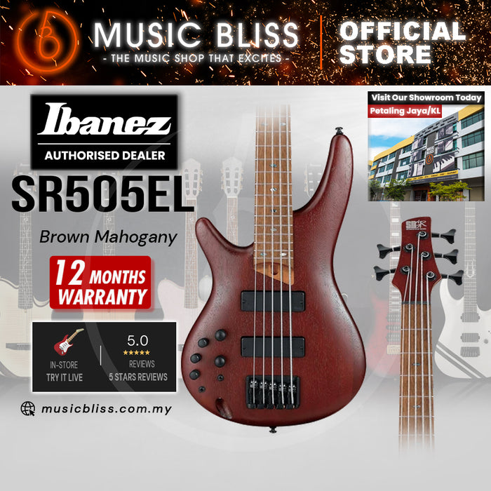Ibanez SR505EL Left-handed Electric Bass Guitar - Brown Mahogany