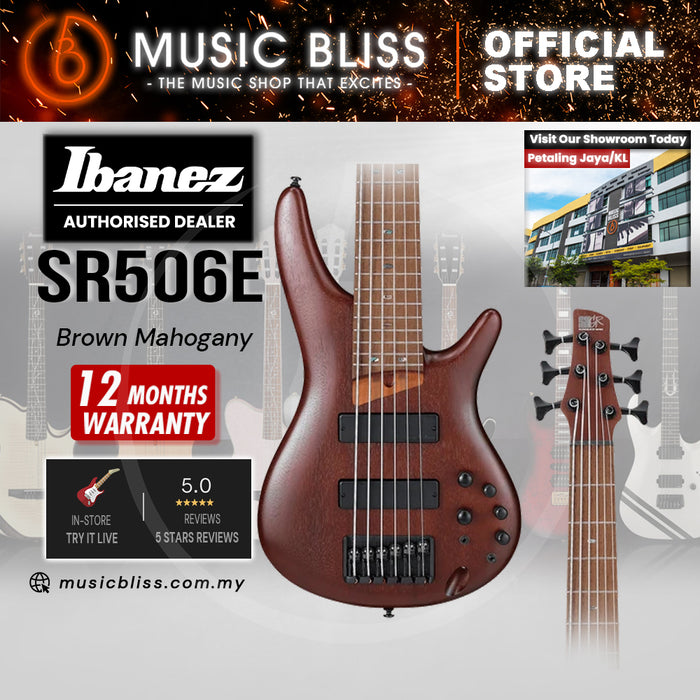 Ibanez SR506E Electric Bass Guitar - Brown Mahogany