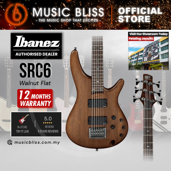 Ibanez SRC6 Electric Bass Guitar - Walnut Flat