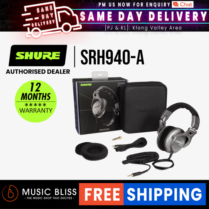 Shure SRH940 Closed-back Pro Studio Reference Headphone