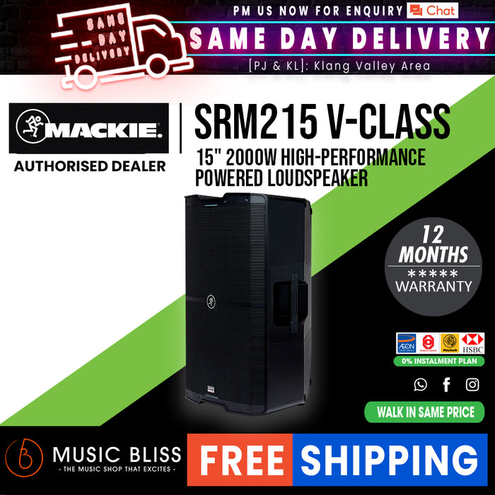 Mackie SRM215 V-Class 2000W 15" Powered Speaker - Music Bliss Malaysia