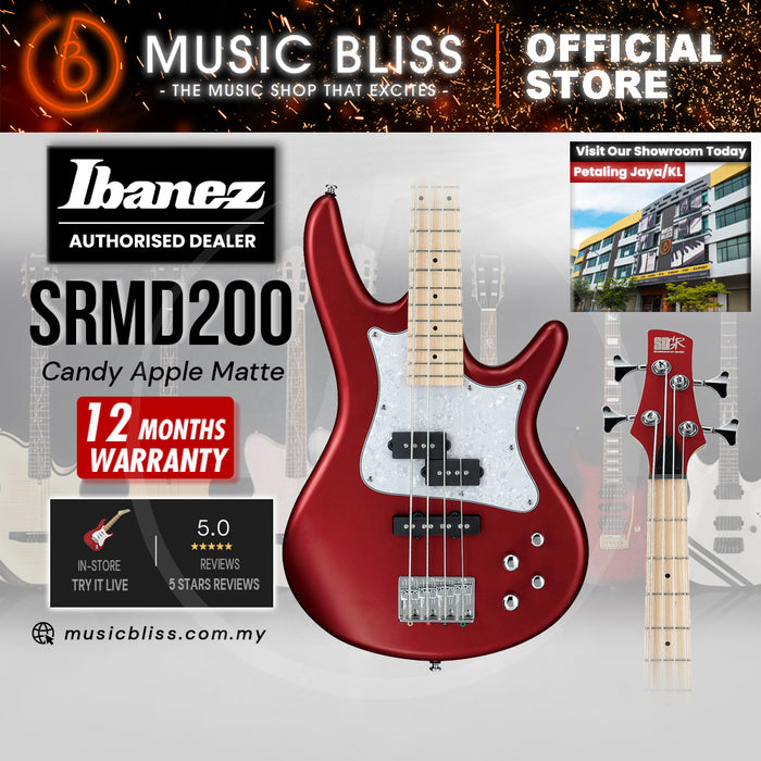 Ibanez Mezzo SRMD200 Electric Bass Guitar - Candy Apple Matte