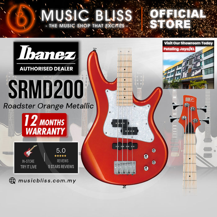 Ibanez Mezzo SRMD200 Electric Bass Guitar - Roadster Orange Metallic