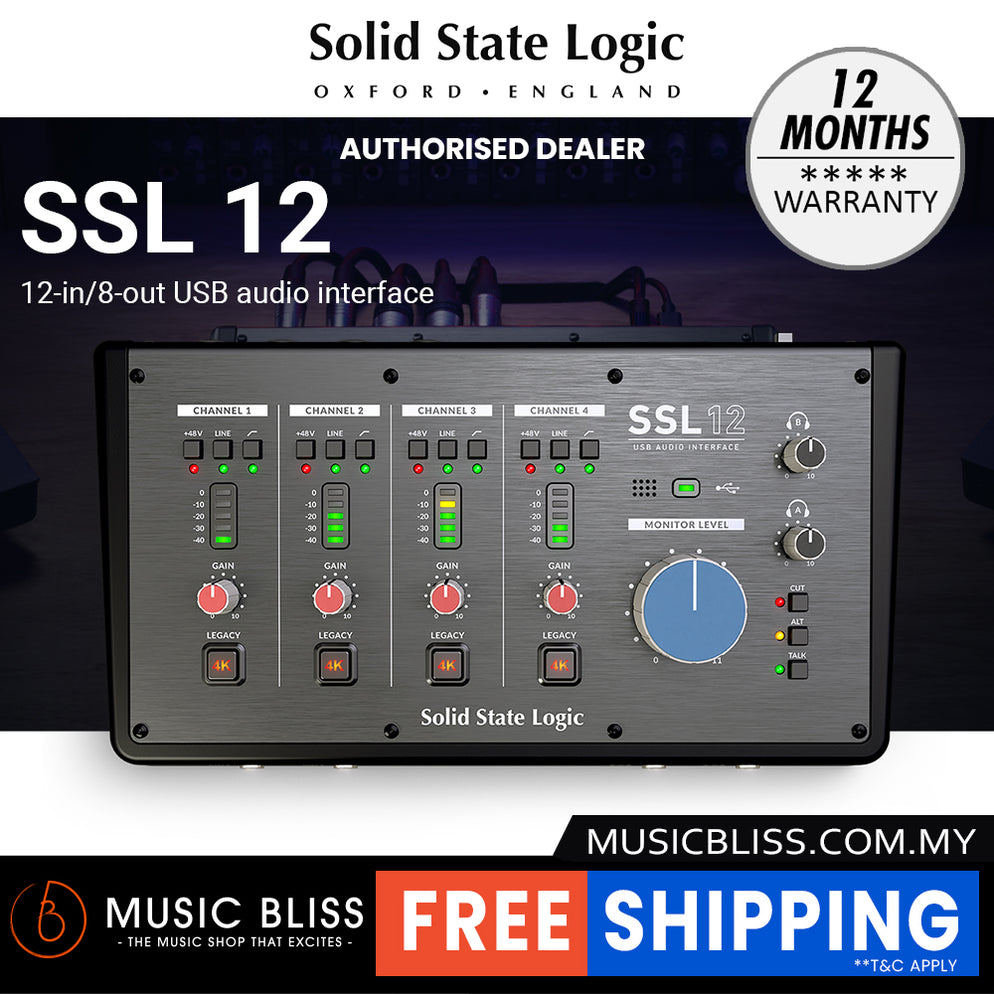 Solid State Logic SSL 12 USB Audio Interface (SSL12) | Music Bliss Malaysia