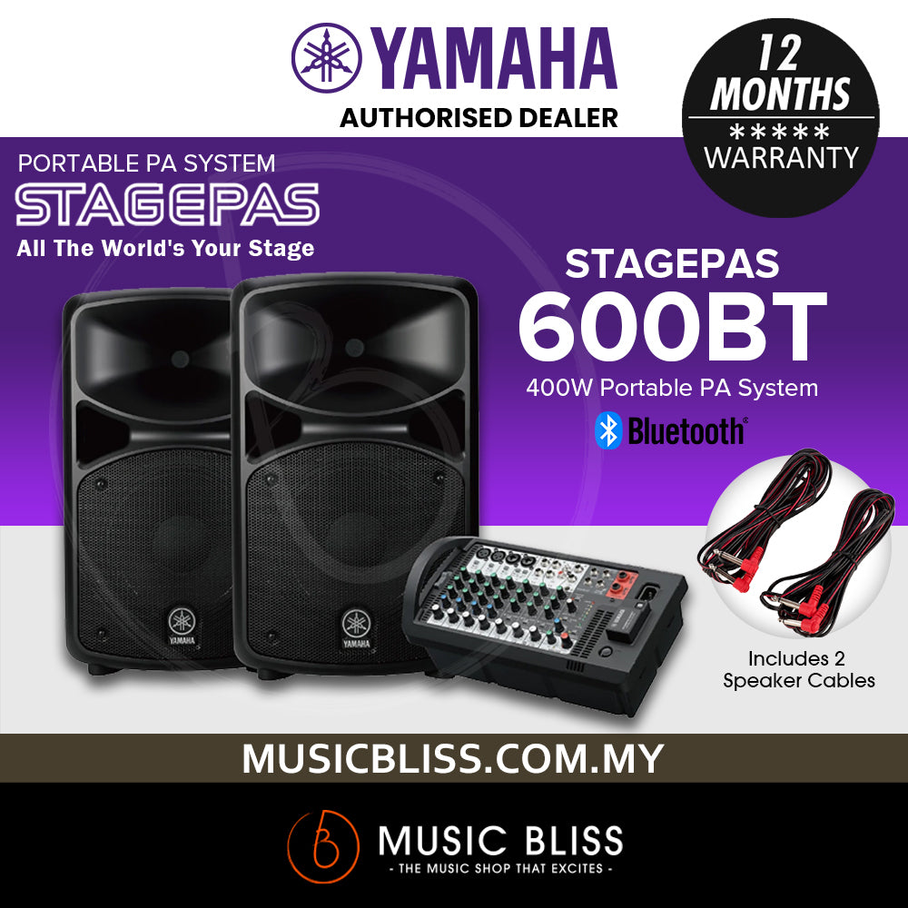 Yamaha StagePas 600BT Portable PA with Bluetooth