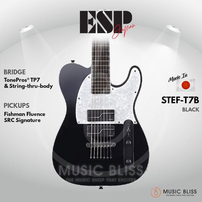 ESP Original STEPHEN CARPENTER STEF-T7B 7-String Baritone - Black [MIJ - Made in Japan]