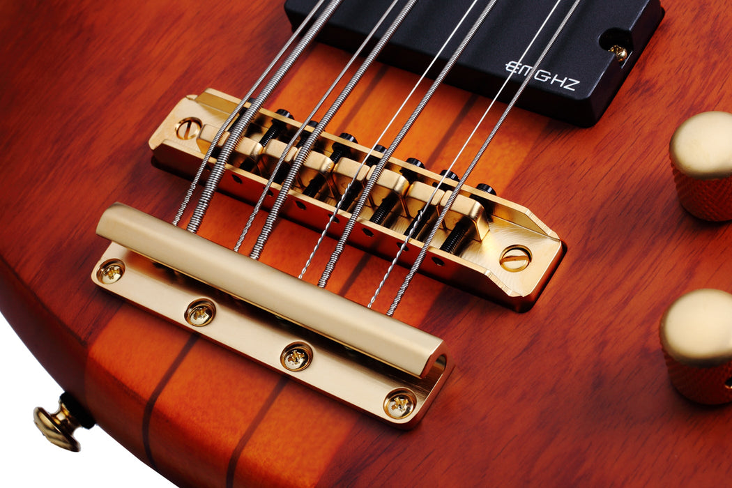 Schecter Stiletto Studio-8 Left-Handed Electric Bass Guitar - Honey Satin