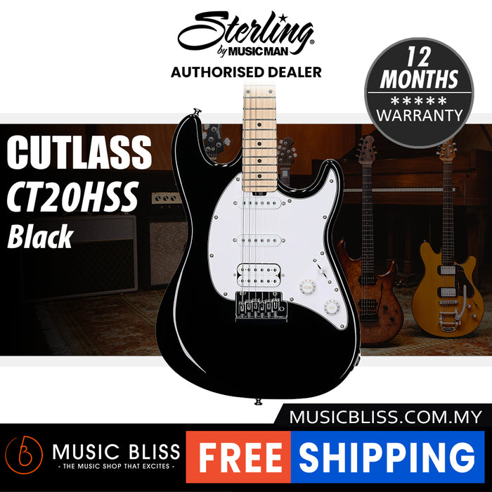 Sterling By Music Man Intro Series Cutlass CT20HSS Electric Guitar - Black
