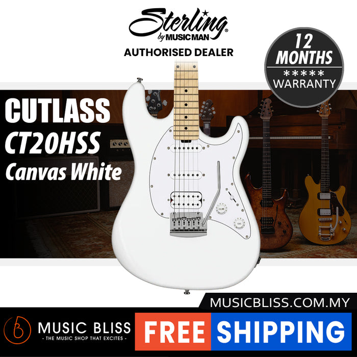 Sterling By Music Man Intro Series Cutlass CT20HSS Electric Guitar - Canvas White