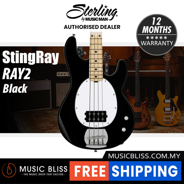 Sterling By Music Man Intro Series Stingray RAY2 Bass Guitar - Black