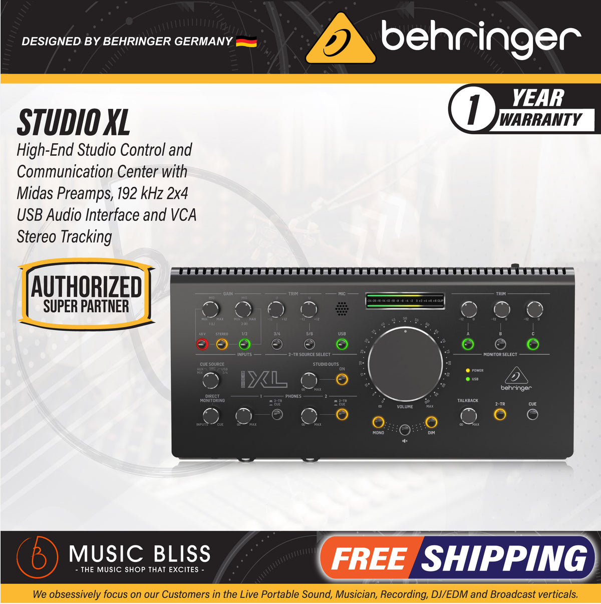Behringer Studio XL Monitor Controller | Music Bliss Malaysia