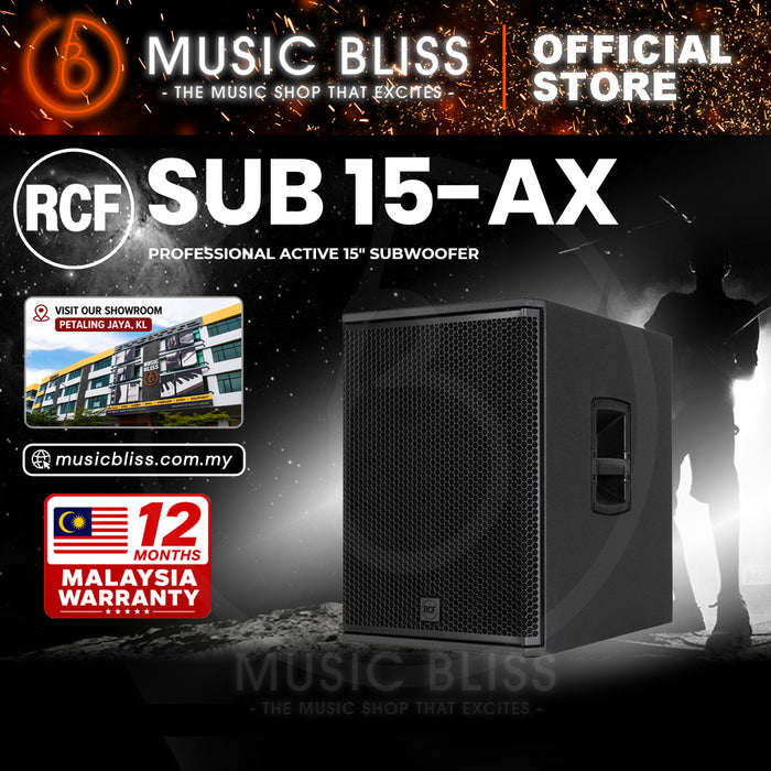 RCF SUB 15-AX 2200W 15" Active Subwoofer - Black