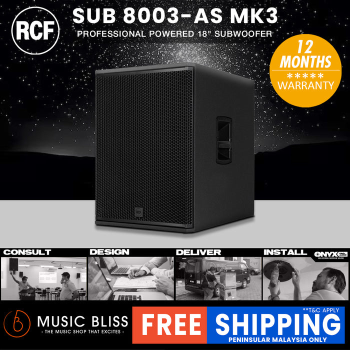 RCF SUB 8003-AS MK3 18" 2200W Powered Subwoofer