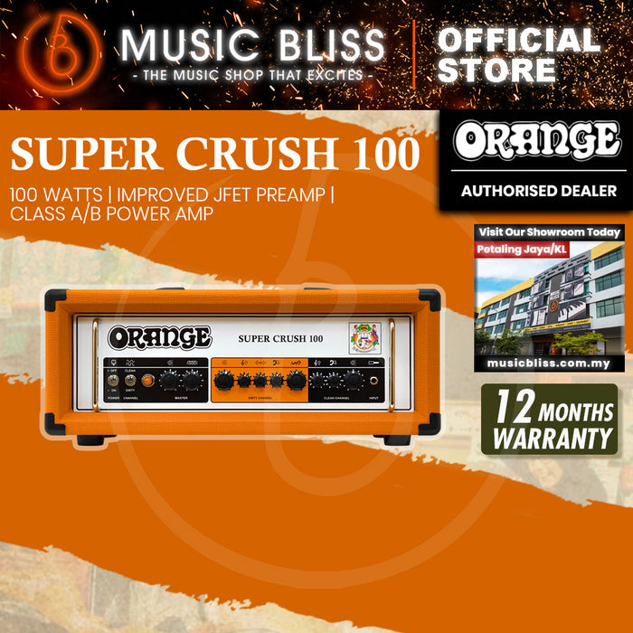 Orange Super Crush 100 - 100-watt Solid-state Head - Orange