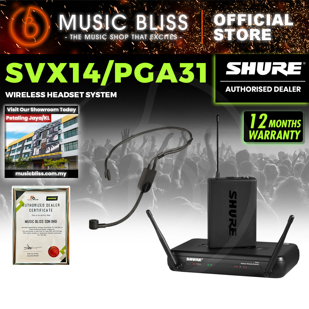 Shure SVX14/PGA31 Headworn Wireless Microphone System, SVX4
