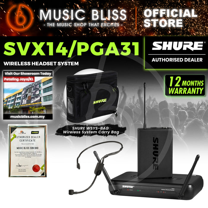 Shure SVX14/PGA31 Headworn Wireless Microphone System, SVX4