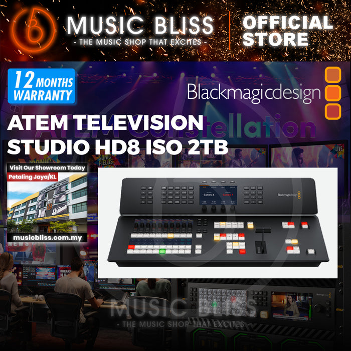 Blackmagic Design ATEM Television Studio HD8 ISO 2TB 8-channel Video Switcher