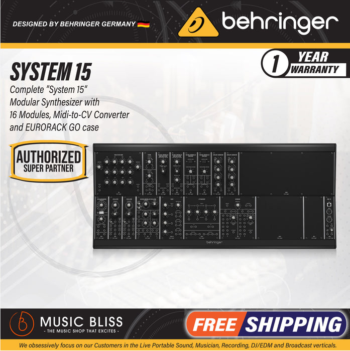Behringer System 15 Complete Eurorack Modular Synthesizer - Music Bliss Malaysia