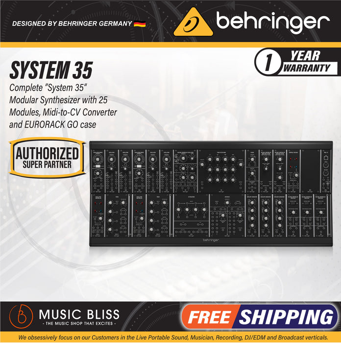 Behringer System 35 Complete Eurorack Modular Synthesizer - Music Bliss Malaysia