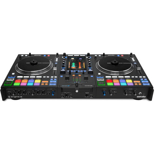 Rane System One All-in-one DJ Controller, 2-channel Standalone DJ System with Motorized Platters & Touchscreen