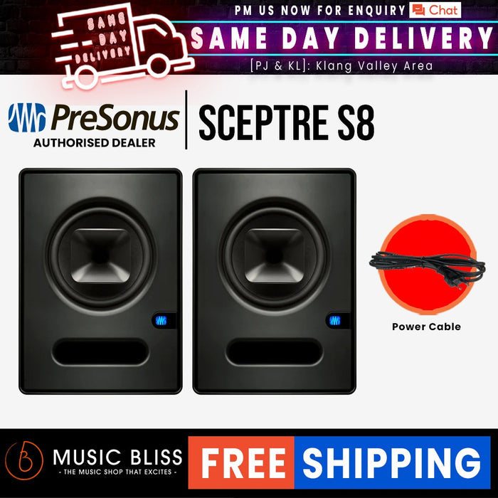 PreSonus Sceptre S8 8" Powered Monitor - Pair - Music Bliss Malaysia