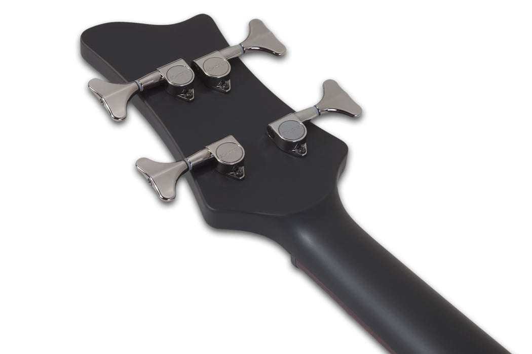 Schecter Nikki Sixx Left-Handed Electric Bass Guitar - Satin Black