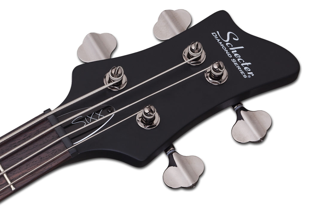 Schecter Nikki Sixx Left-Handed Electric Bass Guitar - Satin Black