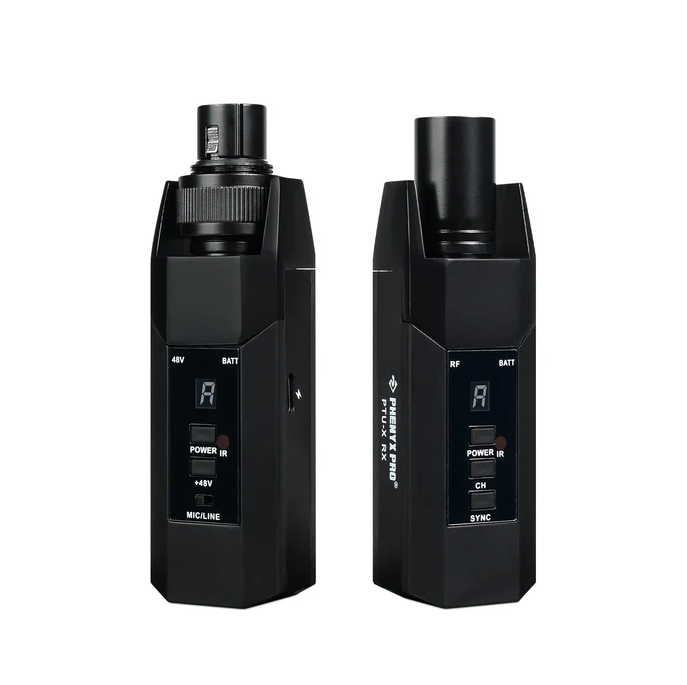 Phenyx Pro PTU-X Plug-on XLR Wireless Transmitter Receiver System w/ 16 UHF Frequencies