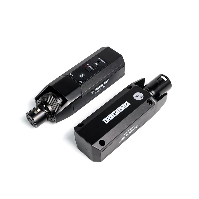 Phenyx Pro PTU-X Plug-on XLR Wireless Transmitter Receiver System w/ 16 UHF Frequencies