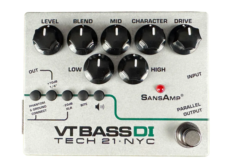 Tech 21 SansAmp Character Series VT Bass DI Effects Pedal