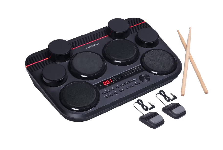 Medeli DD325 Portable Digital Sampler Drums with Meshed Heads