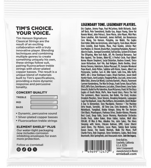 Ernie Ball Tim Henson Signature Classical Guitar Strings