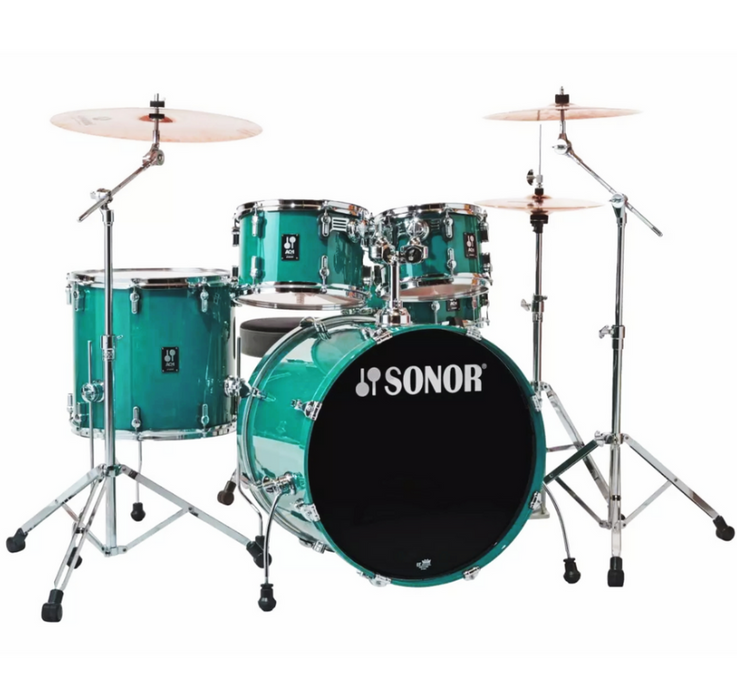 Sonor AQ1 Stage 5-Piece Acoustic Drum Set with Hardware - 22 Inch Bass Drum - Light Green (Limited Edition)