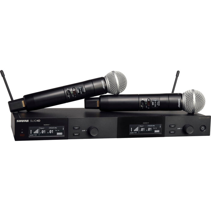 Shure SLXD24D/SM58 Digital Wireless Dual Handheld Microphone System with SM58 Handheld Transmitters