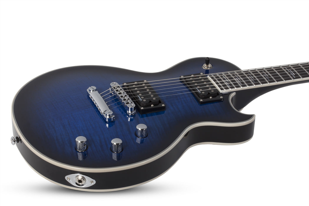 Schecter Solo-II Supreme Electric Guitar - See-Thru Blue Burst