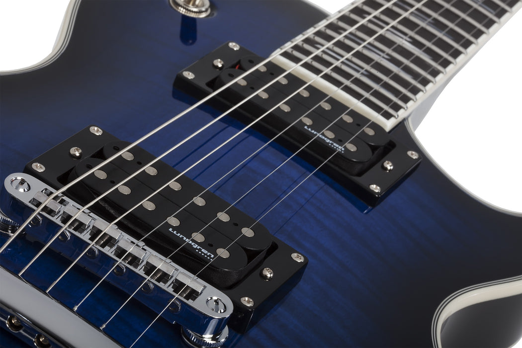Schecter Solo-II Supreme Electric Guitar - See-Thru Blue Burst