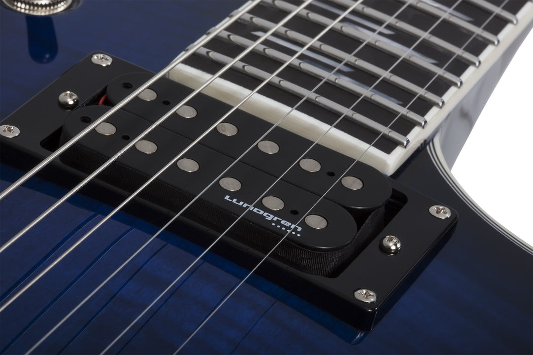 Schecter Solo-II Supreme Electric Guitar - See-Thru Blue Burst