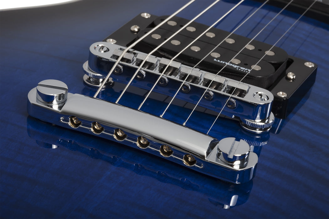 Schecter Solo-II Supreme Electric Guitar - See-Thru Blue Burst