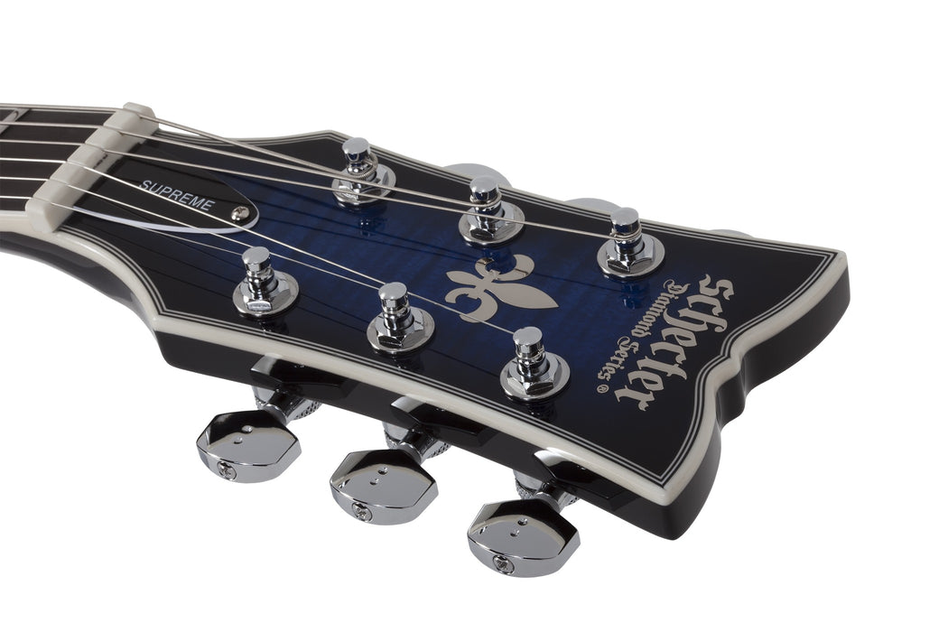 Schecter Solo-II Supreme Electric Guitar - See-Thru Blue Burst
