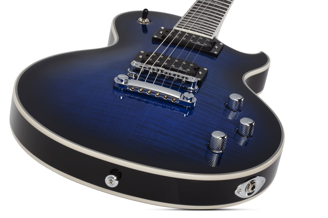 Schecter Solo-II Supreme Electric Guitar - See-Thru Blue Burst