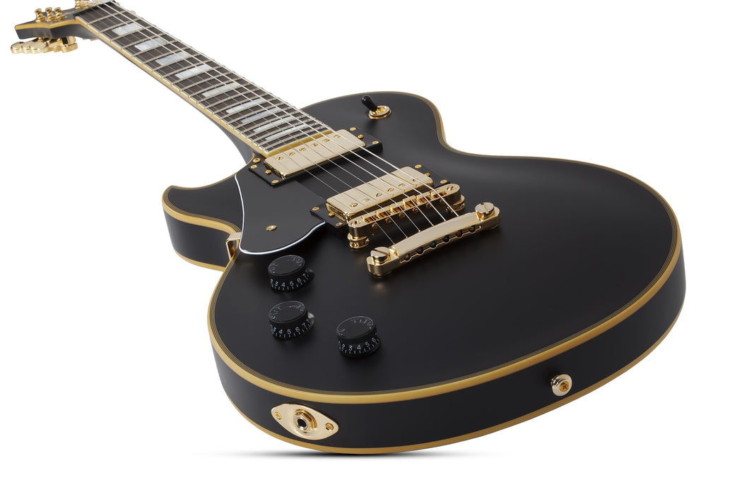 Schecter Solo-II Custom Left-Handed Electric Guitar - Aged Black Satin