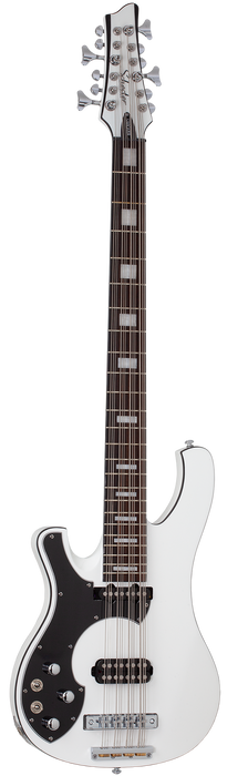 Schecter Stargazer-12 Left-Handed Electric Bass Guitar - Gloss White