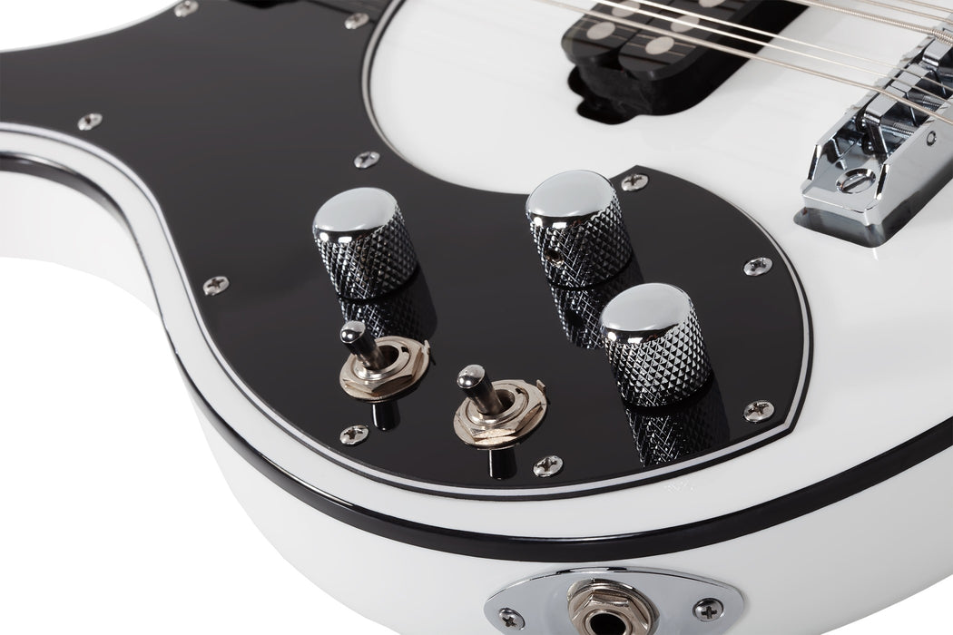 Schecter Stargazer-12 Left-Handed Electric Bass Guitar - Gloss White